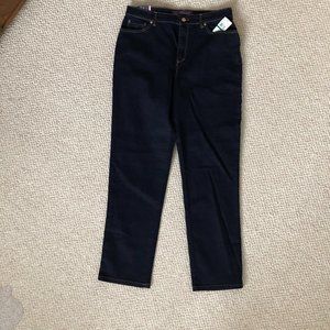 New Gloria Vanderbilt Amanda size 12 denim blue jeans cotton spandex blend